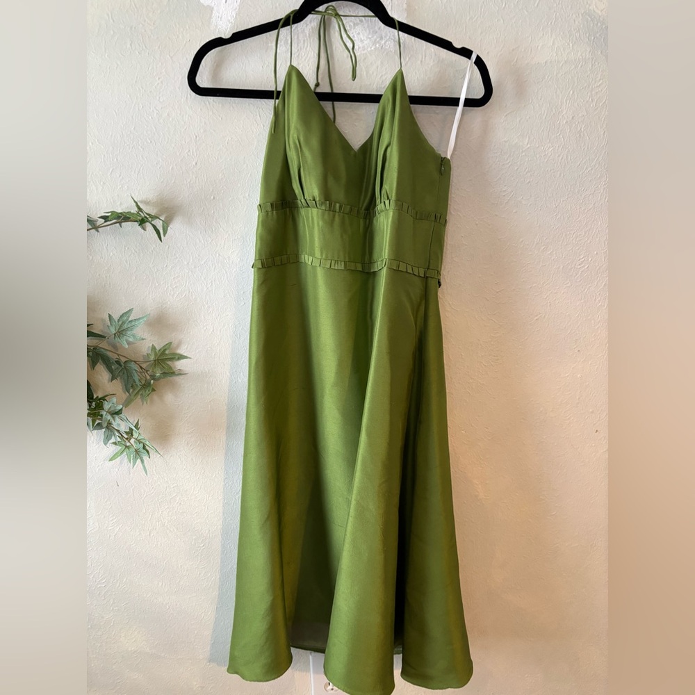 Jenny Yoo Halter Bridal‎ Dress in olive